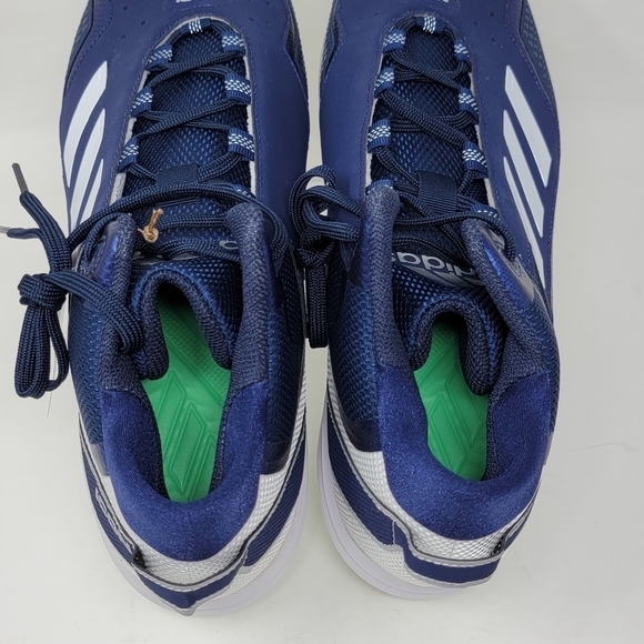 Adidas Mens Icon 7 Mid Blue White Baseball Metal Cleats S23892 Size 13 New